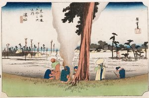 Winter View, Hamamatsu, from the series The Fifty-Three Stations of The Tokaido, c.1834