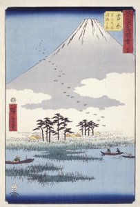 Yoshiwara: Fujinonuma Ukishimagahara by Ando or Utagawa Hiroshige
