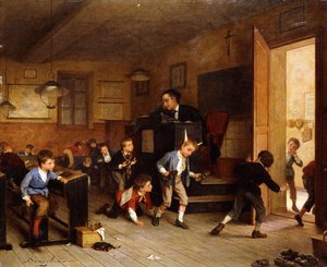 While Teacher Sleeps by André Henri Dargelas