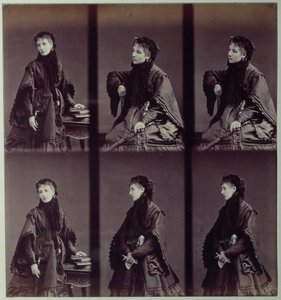Portrait of Sarah Bernhardt in town costume