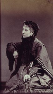 Portrait of Sarah Bernhardt in town costume