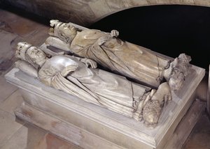 Effigies of Philippe VI (1293-1350) de Valois and Jean II (1319-64) Le Bon by Andre Beauneveu