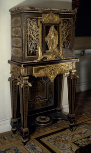 Cabinet Adorns the Figure of King Louis XIV in Hercules Gaulois by Andre Charles Boulle