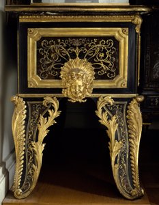 Chest of Drawers with Metal Inlay with Acanth Made by Andre Boulle by Andre Charles Boulle