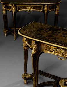 Matched Pair of Louis XIV Pier Tables