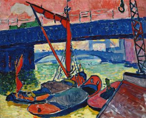 Barges on the Thames by Andre Derain