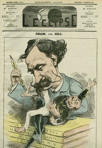 Cartoon by Amedee de Noe dit Cham (1818-1879), French cartoonist. Cover in L