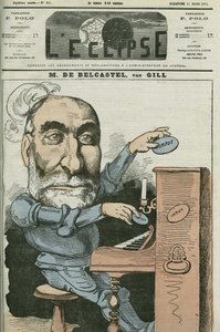 Cartoon by Gabriel de Belcastel (1821-1890), French Politician. Cover in L
