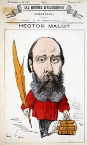 Cartoon by Hector Malot, French writer (1830-1907) - by Gill, in Les Hommes d