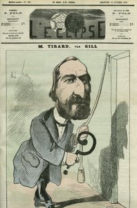 Cartoon by Pierre Tirard (1827-1893), French politician. Cover in L