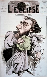 Cartoon Depicting Leon Gambetta by Andre Gill