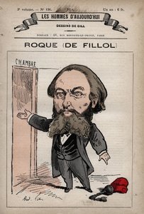 Cartoon of Jean Thoxene Roque by Fillol 1824-1889 English politician from 