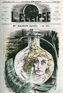 Christine Nilsson in the role of Ophelie by Andre Gill