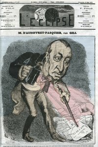 Edme Armand Gaston, Duke of Audiffret-Pasquier, French politician by Andre Gill