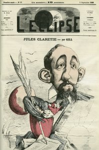 Jules Claretie, French novelist, playwright and critic. Cover in 