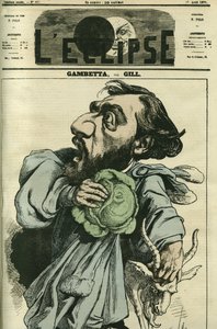 Leon Gambetta (1838-1882), French politician. Cover in L