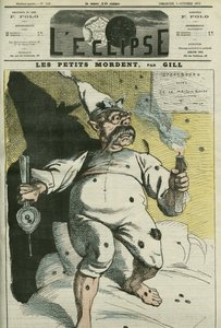 Little ones bite, caricature by William I, King of Prussia and Emperor of Germany. Cover in L