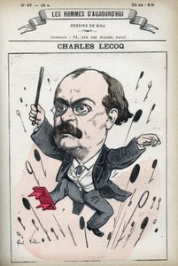Portrait of Alexandre Charles Lecocq (1832-1918), French composer. Caricature by Gill, Paris. by Andre Gill