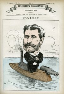 Portrait of Alphonse Farcy, French portraitist. Caricature by Gill, Paris by Andre Gill