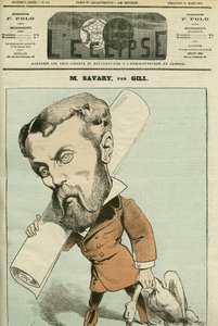 Portrait of Charles Savary (1845-89), French Politician and Businessman, Also a Journalist in Canada. Cover in 
