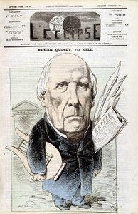 Portrait of Edgar Quinet, French Historian (1803-1875) by Andre Gill