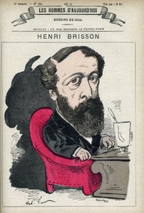 Portrait of Eugene Henri Brisson, French lawyer, journalist and politician. Cartoon by Gill, Paris by Andre Gill
