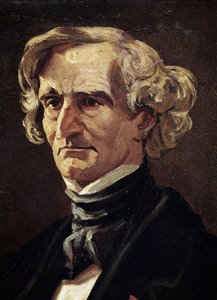 Portrait of Hector Berlioz, French composer, (detail) by Andre Gill