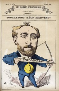 Portrait of Leon Bienvenu dit Touchatout by Andre Gill