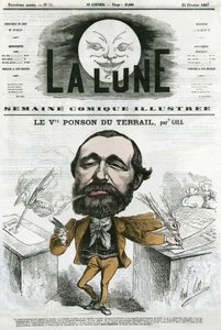 Portrait of Viconte Ponson du Terrail by Andre Gill