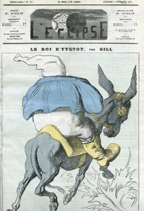 The King of Yvetot, Cartoon by Adolphe Thiers (1797-1877), French Statesman. Cover in 