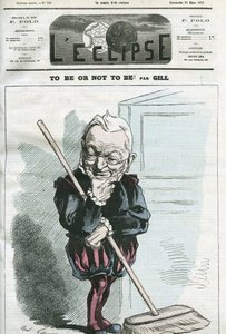 To Be or Not to Be, Cartoon by Adolphe Thiers (1797-1877), French Statesman. Cover in L