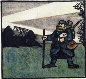 First World War 1914-1918: Hairy. Portrait of a French Army Soldier