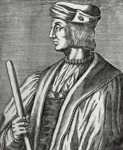 Portrait of Gaston de Foix, Duke of Nemours (1489-1516), engraving from Les Vrais pourtraits et Vies des Hommes illustres