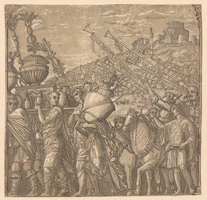 The Triumph of Julius Caesar: Soldiers Carrying Vases by Andrea Andreani