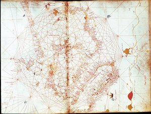 Map of Italy by sailor cartographer Andrea Bianco (15th century)
