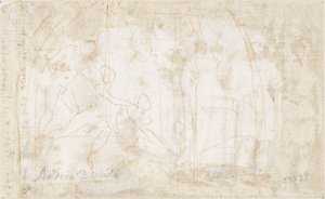 Three People by a Basilica