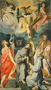 Altarpiece depicting the Saints Baptist, Francis, Bernard and Paul in ecstasy