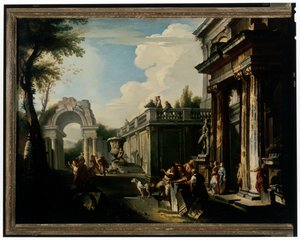 Architectural Capriccio With Fountain