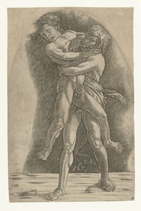 Hercules Wrestling with Antaeus by Andrea Mantegna (school of)