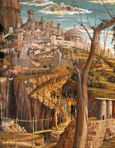 Agony in the Garden (detail view of Jerusalem)