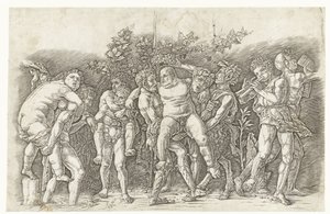 Bacchanal with Silenus by Andrea Mantegna