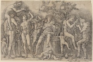 Bacchanal with a Wine Vat by Andrea Mantegna