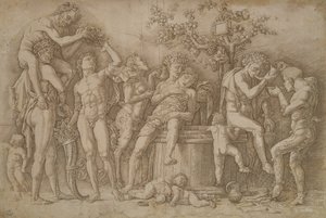 Bacchanal with the Vat of Wine by Andrea Mantegna