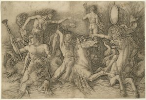 Battle of Sea-Gods, Left Half of a Frieze by Andrea Mantegna