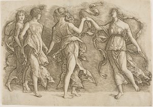 Four Women Dancing by Andrea Mantegna