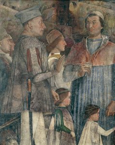 Louis II, Cardinal Francesco, Francesco II and Sigismondo Gonzaga (detail) by Andrea Mantegna