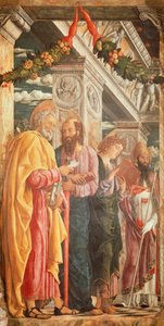 Saints Peter and Paul and Two Saints (detail from San Zeno Altarpiece)