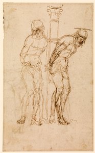 Studies for Christ at the Column (recto) (c.1460-65) by Andrea Mantegna