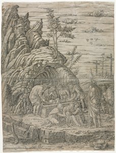 The Entombment with the Four Birds by Andrea Mantegna
