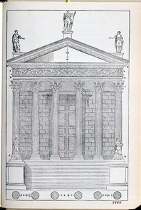 Elevation of the Temple of Nimes, illustration from a facsimile copy of 